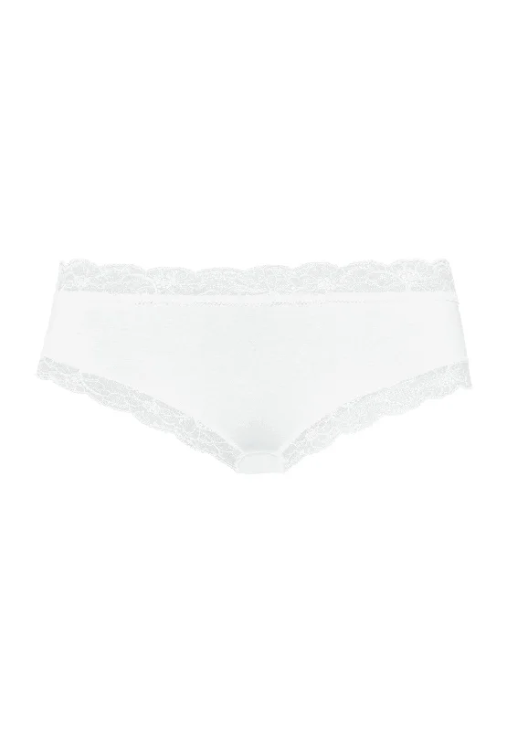 Cotton Lace Lace-Trim Cotton Hipster | White 72438-101