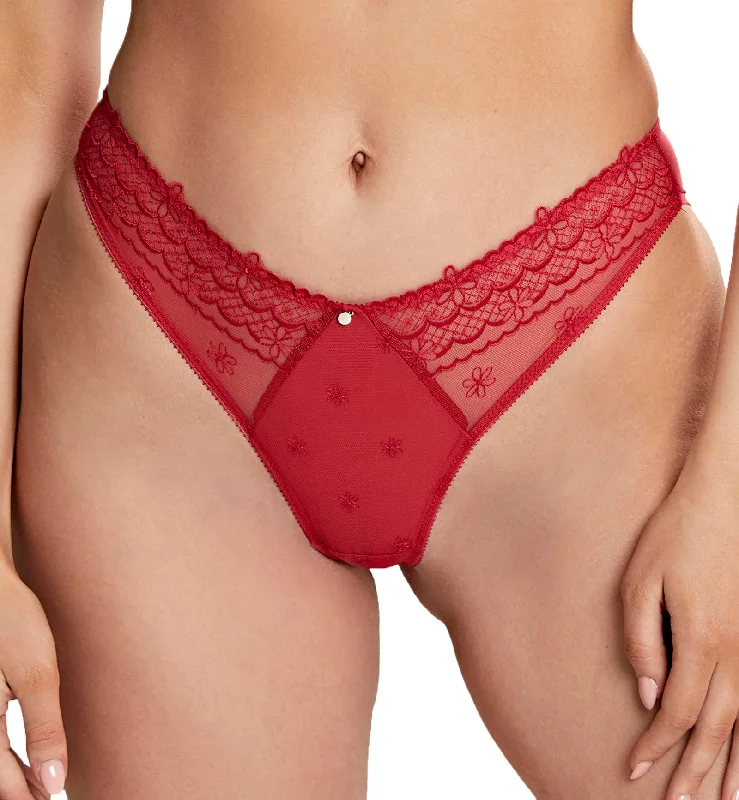 Cleo by Panache Blossom Brazilian Brief (10582) - Raspberry