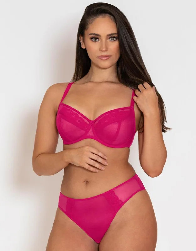 Curvy Kate Eye Spy Balcony Bra Hot Pink