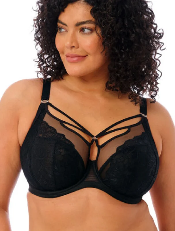 Elomi Brianna Underwire Plunge Bra, Black | Lace Elomi Brianna Bra |