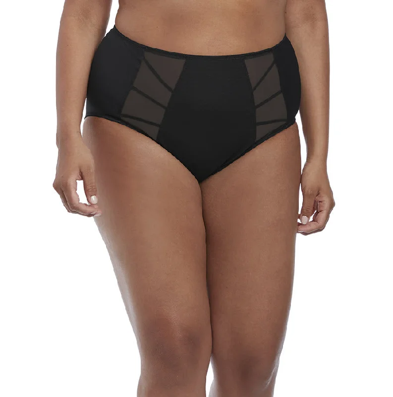 Elomi Sachi Black High Waist Brief Panty 4358