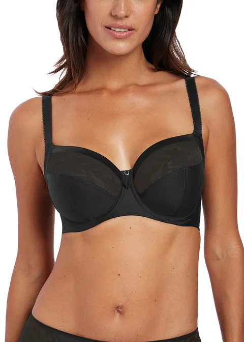 Fantasie Illusion Underwire Side Support Bra, Black | Black Illusion Bra | Black Fantasie Illusion