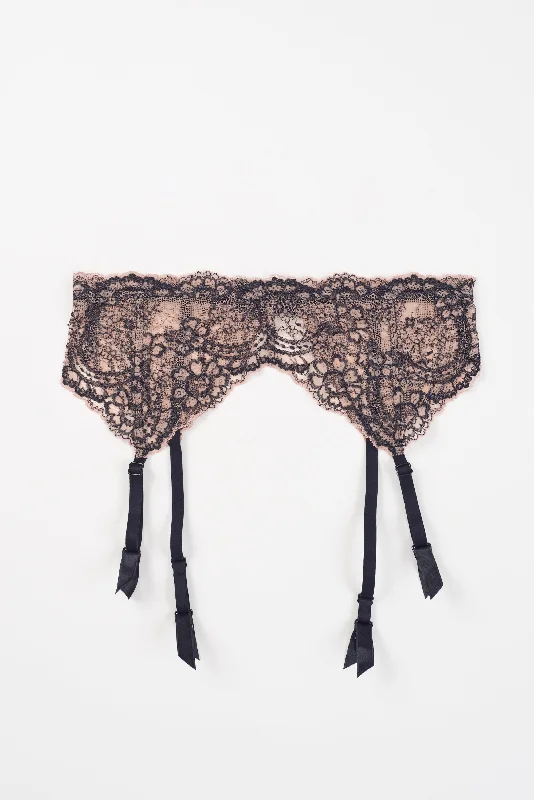 Farah Garter Belt 
 | Nude/Black