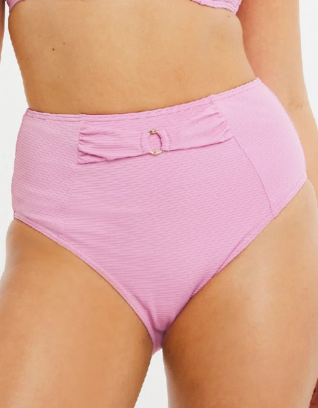 Figleaves Manhattan High Waist Bikini Brief Pink