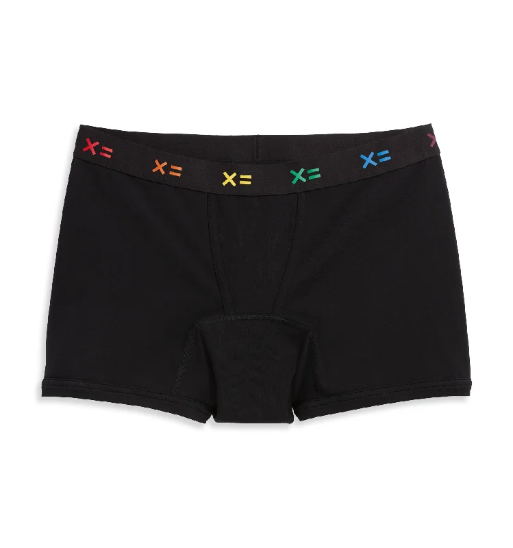 First Line Period 4.5" Trunks - Black X= Rainbow