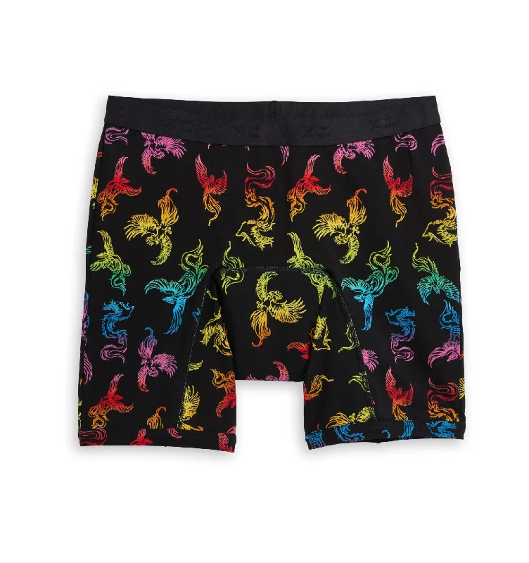 First Line Period 9" Boxer Briefs - Rainbow Phoenix