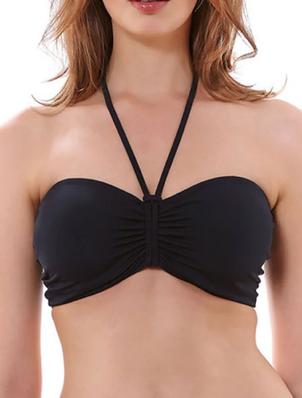 Freya Remix Underwire Padded Bandeau Bikini Top Black