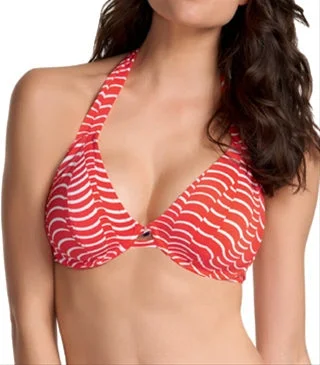 Freya St Louis Underwire Bandless Halter Bikini Top, Lipstick