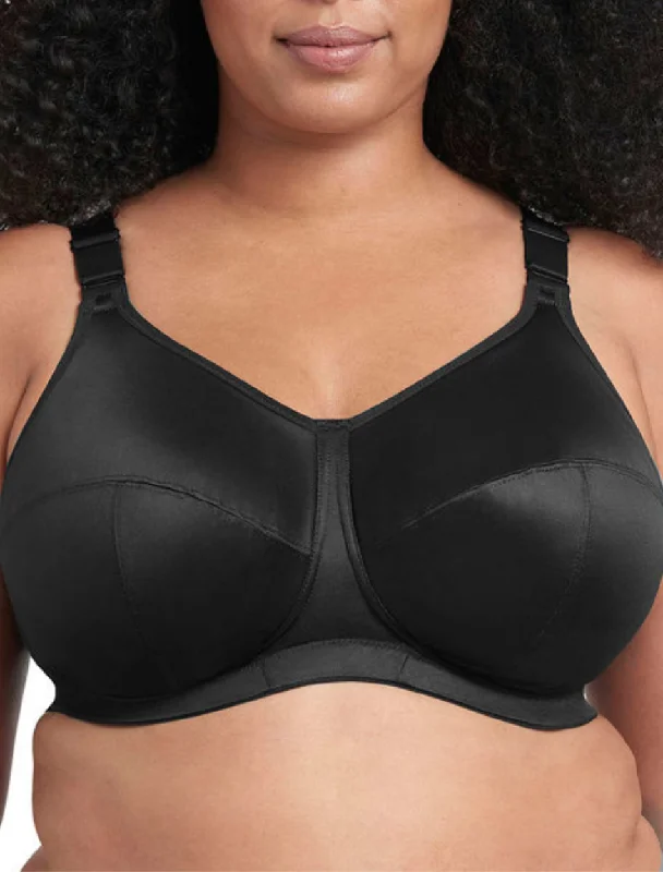 Goddess Celeste Non Wired Bra in Black | Goddess Full cup Bra | Goddess Wireless Bra