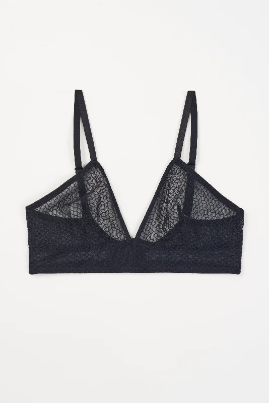 Kaleidoscope Soft Triangle Bra | Black