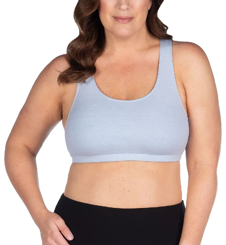 Leading Lady Serena Wirefree Racerback Sports Bra (514) - Serenity Blue