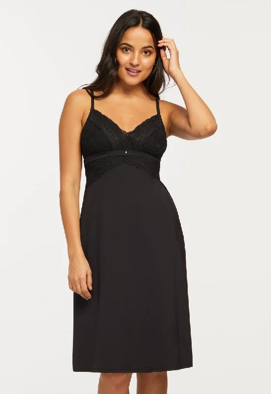 Bust Support Gown Black 9399