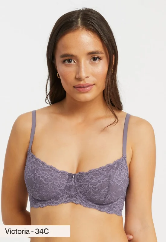 Flirt Demi Lace Bra Purple Cloud 9312