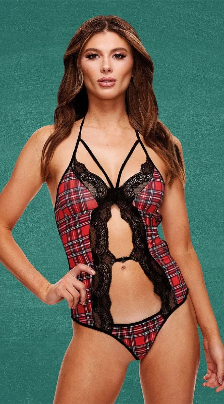 Please Me Plaid Teddy