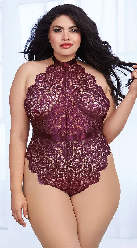 Plus Size Mesmerizing Mulberry Teddy