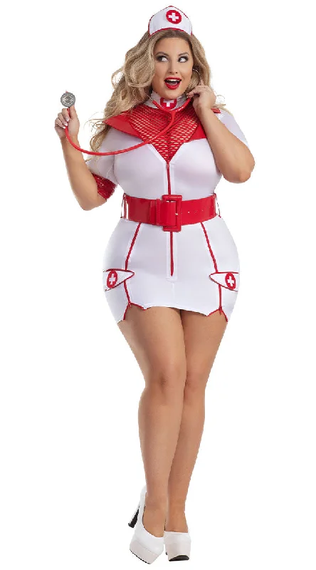 Plus Size Nurse High Temps Costume