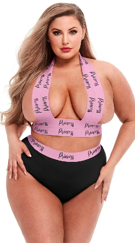 Plus Size Playful Princess Bra Set