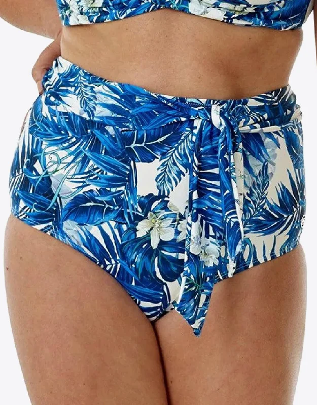 Seaspray Capri High Waist Bikini Brief Blue