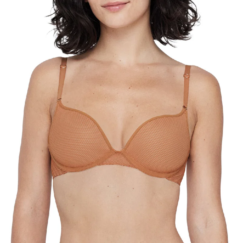 Skarlett Blue Mischief Gleam Terracotta Push Up T Shirt Bra 327158