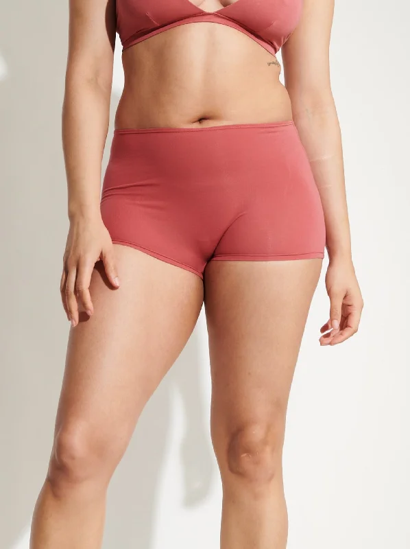 Skin: Gayle Organic Cotton Boyshort - Rose