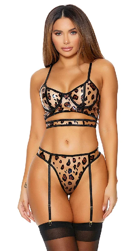 Wild Nights Garter Bra Set