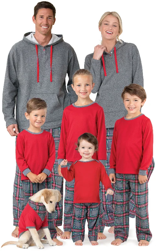 Gray Plaid Matching Family Pajamas