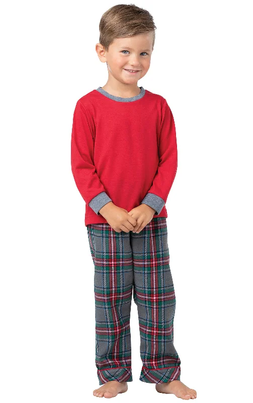 Gray Plaid Toddler Pajamas