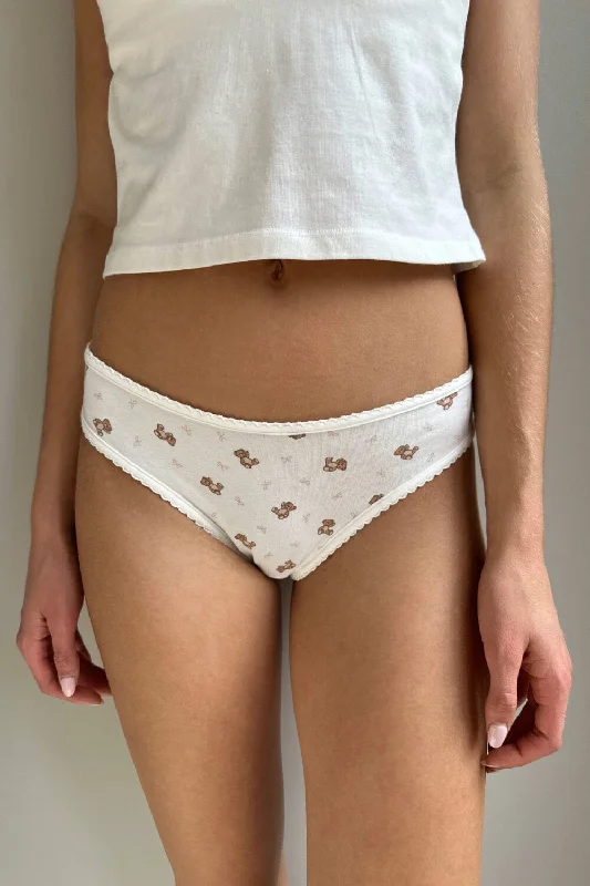 Bow & Teddy Bear Scallop Underwear