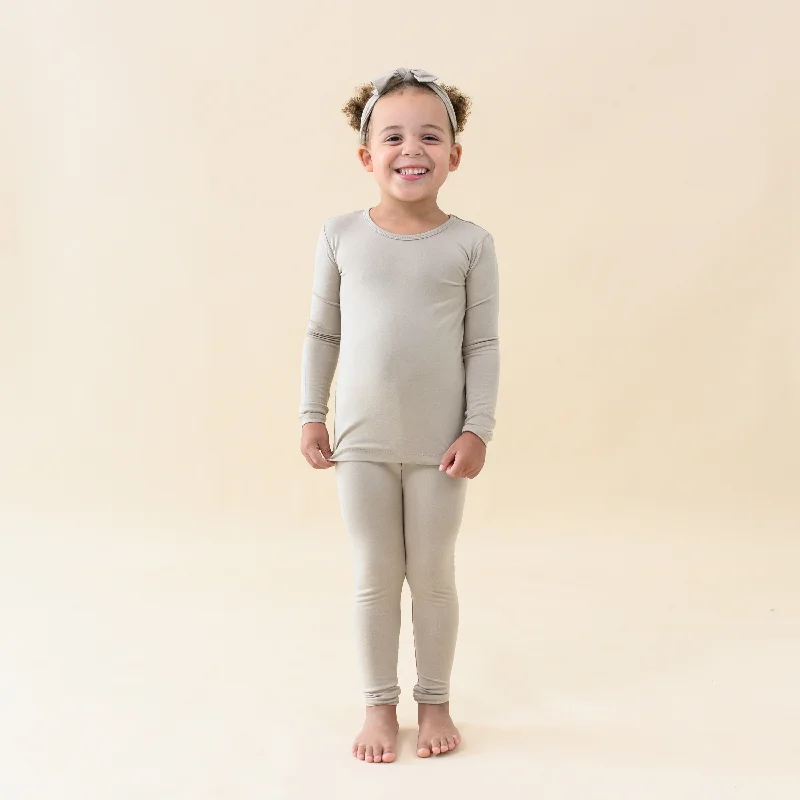 Long Sleeve Pajamas in Almond