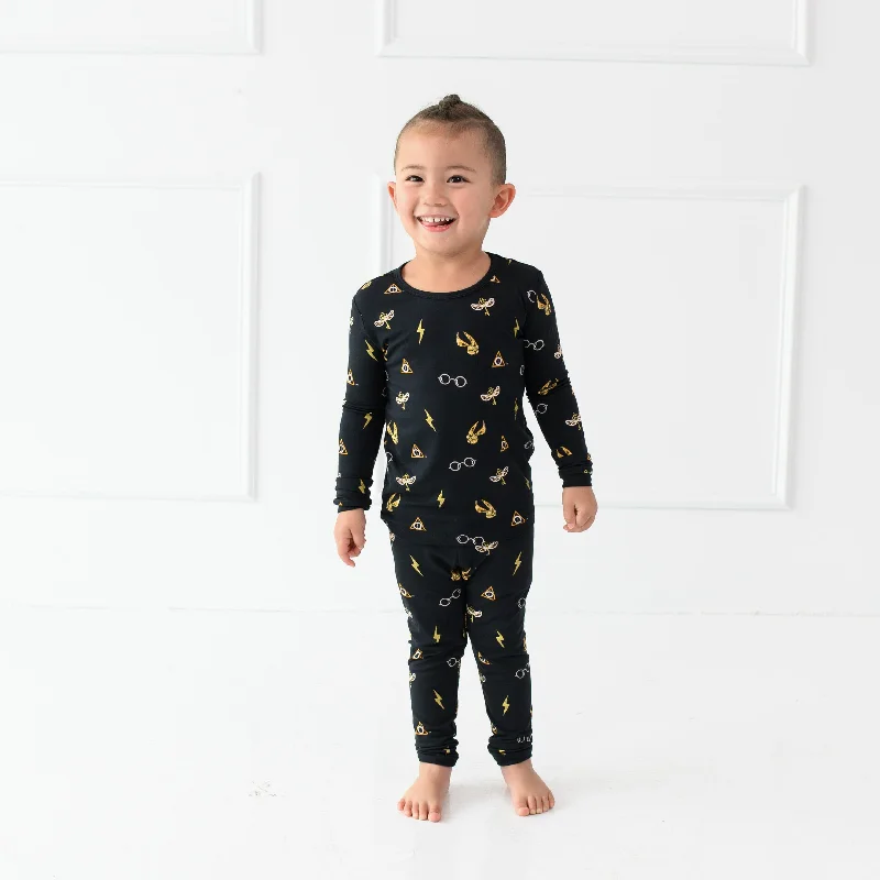 Long Sleeve Pajamas in Midnight Icon