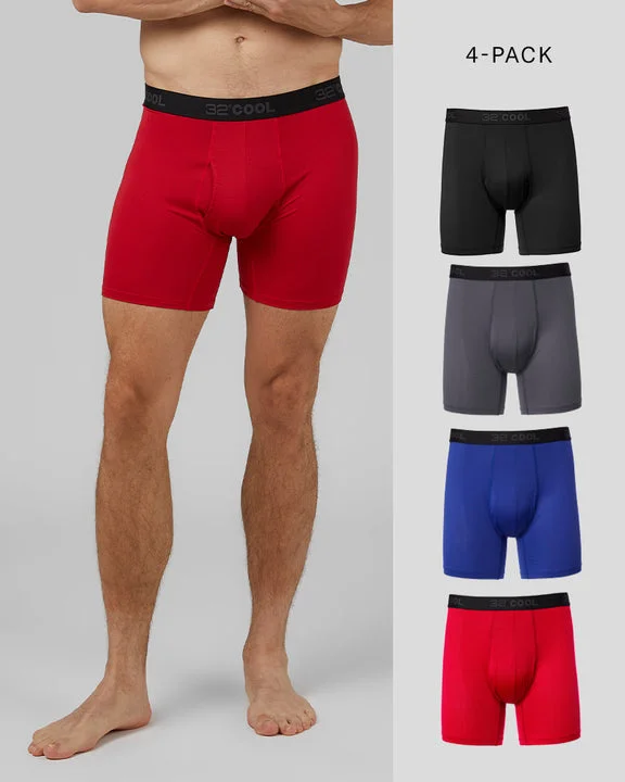 MEN'S 4-PACK ACTIVE MESH BOXER BRIEF