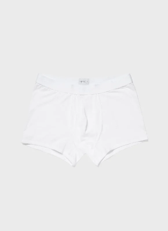 Men's Superfine Cotton Trunks in White